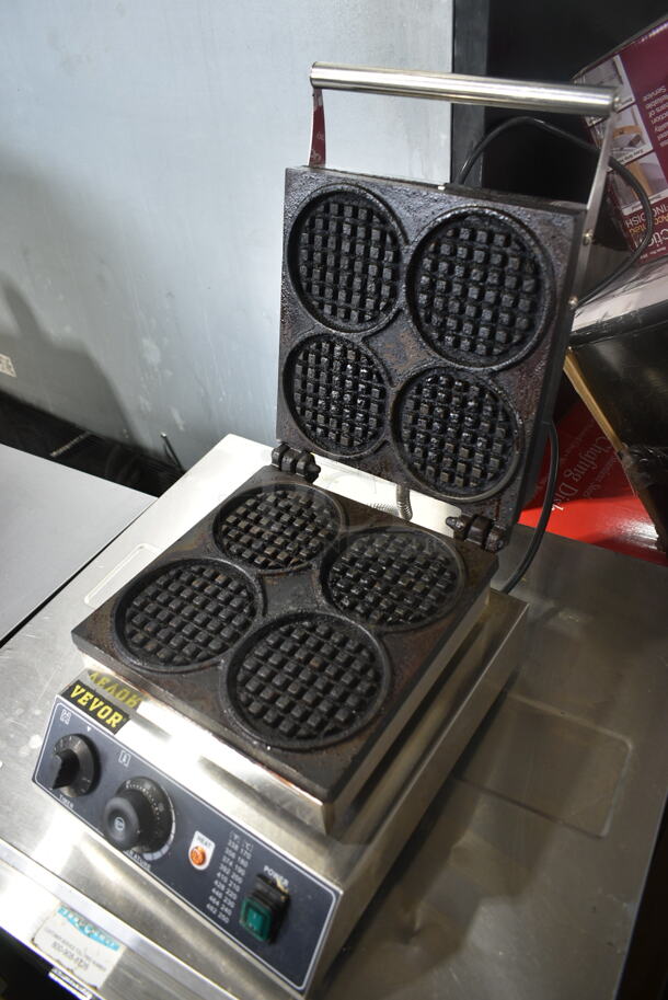 Vevor HT-2206B Stainless Steel Commercial Countertop Mini Waffle Maker. 110-120 Volts, 1 Phase. Tested and Working! - Image 5 of 6