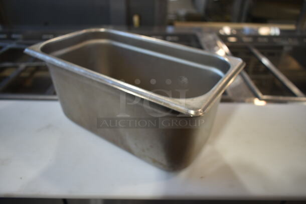 ALL ONE MONEY! Lot of Stainless Steel Drop In Bins and Lids; 25 1/6 Size Lids, 7 1/3 Size Lids, 7 1/6 Size Drop In Bins and 3 1/3 Size Drop In Bins - Image 11 of 12