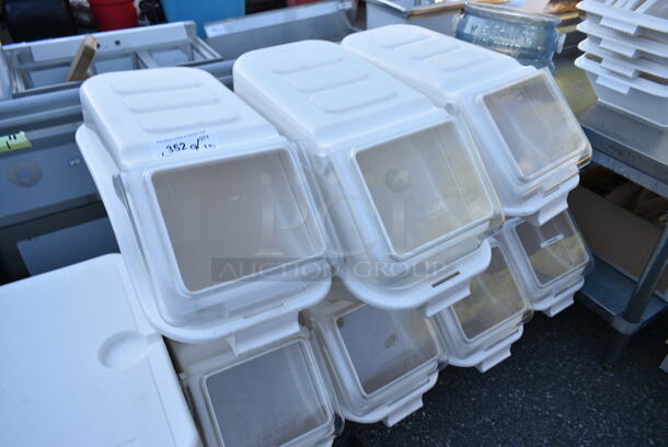 7 White Poly Ingredient Bins. 12x24x17.5, 11.5x10x16. 7 Times Your Bid! - Image 2 of 4