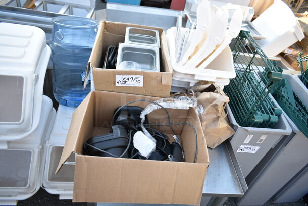 ALL ONE MONEY! Lot of Various Items Including Drop In Bins, Poly Bins and Metal Pieces - Image 1 of 11