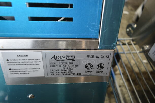 BRAND NEW SCRATCH AND DENT! Avantco 177VBE102M Stainless Steel Electric 65 lb. Vertical Broiler. 208/240 Volts, 1 Phase. - Image 8 of 8