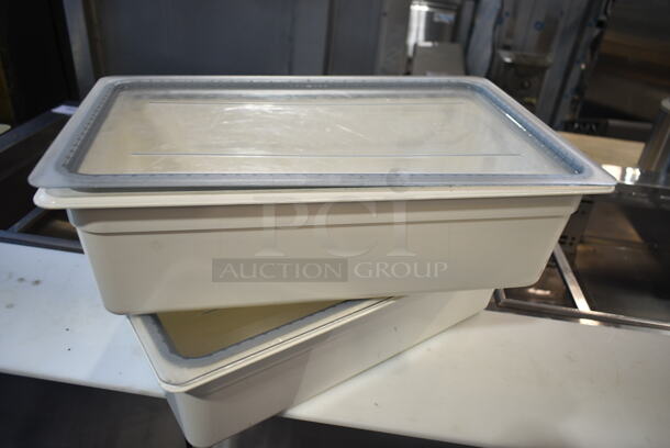 2 Poly Full Size Drop In Bins w/ Lid. 2 Times Your Bid! - Image 3 of 5
