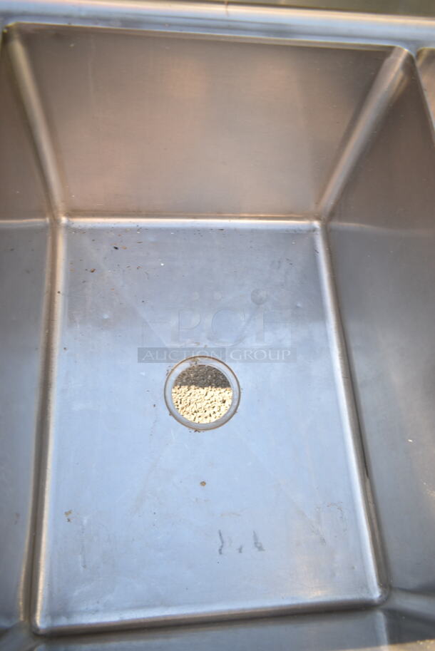 John Boos E31S8-1824-14T24 Stainless Steel 3 Bay Sink w/ Dual Drain Boards and Handles.  - Image 6 of 12