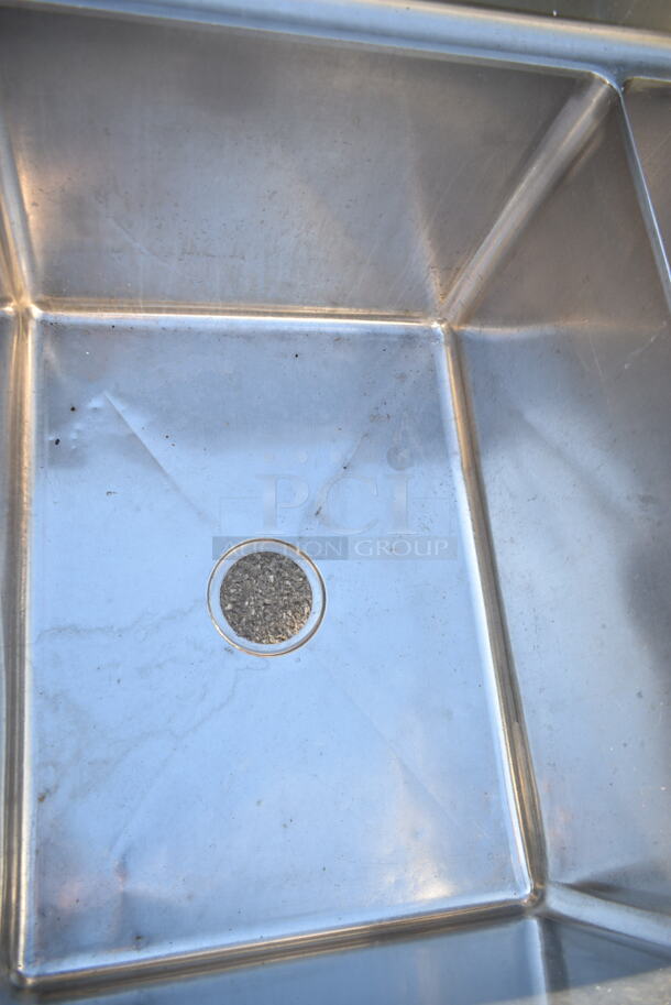 John Boos E31S8-1824-14T24 Stainless Steel 3 Bay Sink w/ Dual Drain Boards and Handles.  - Image 7 of 12