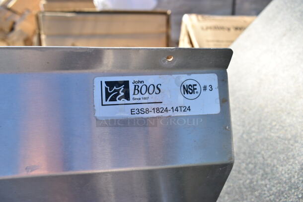 John Boos E31S8-1824-14T24 Stainless Steel 3 Bay Sink w/ Dual Drain Boards and Handles.  - Image 12 of 12