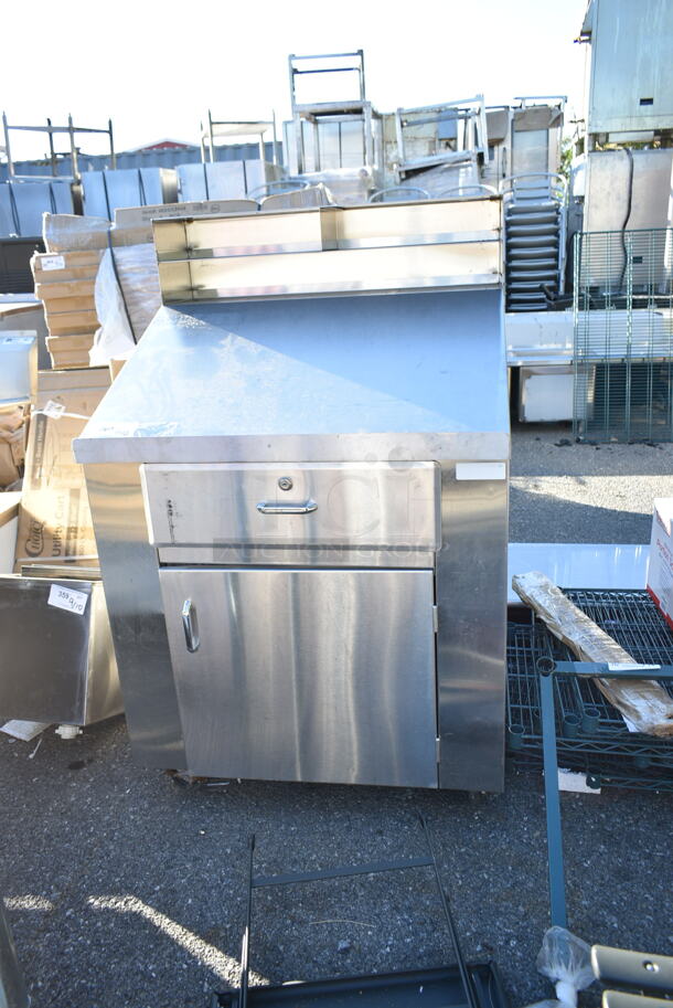 Stainless Steel Table w/ Drawer and Door on Commercial Casters.  - Image 1 of 8