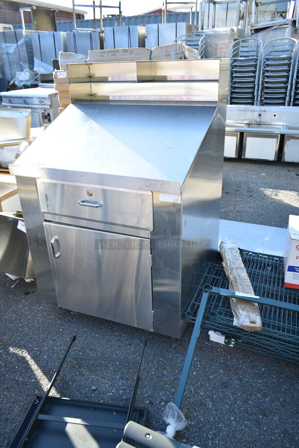 Stainless Steel Table w/ Drawer and Door on Commercial Casters.  - Image 2 of 8