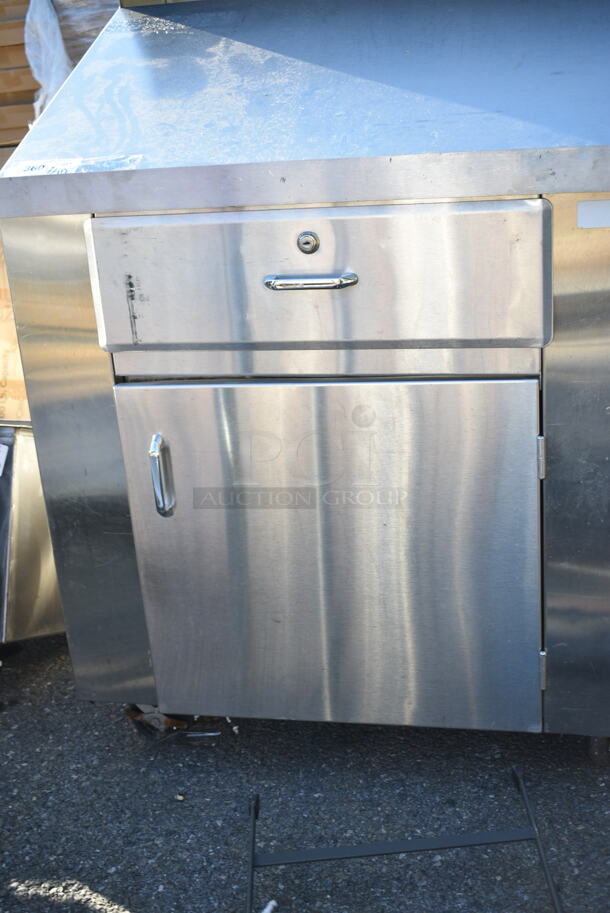 Stainless Steel Table w/ Drawer and Door on Commercial Casters.  - Image 5 of 8
