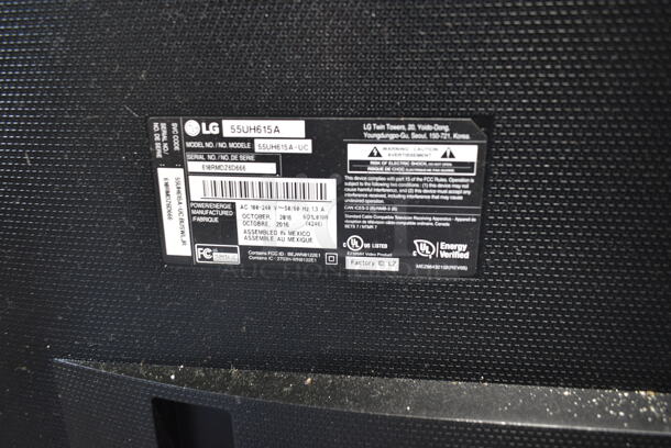 LG 55UH615A 55" Television. 100-240 Volts, 1 Phase. Buyer Must Pick Up - We Will Not Ship This Item. Tested and Working!  - Image 9 of 9