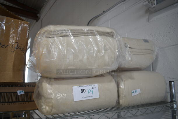 4 BRAND NEW SCRATCH AND DENT! Hotel Quality Luxury Vanilla Fleece Blanket King 108x90. 4 Times Your Bid!  - Image 2 of 7