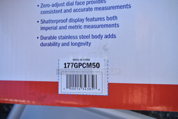 ALL ONE MONEY! Lot of 5 BRAND NEW Items Including 15903044 Araven 03044 Full Size Translucent Polypropylene Food Pan with Airtight Lid - 2 1/2" Deep, 247RLID6RD Vigor 6 and 8 Qt. Red Round Polypropylene Food Storage Container Lid, 471SPC100 Choice 20 13/16" Aluminum Pot / Pan Cover, 177GPCM50 Galaxy 50 lb. Mechanical Portion Control Scale - Image 11 of 11