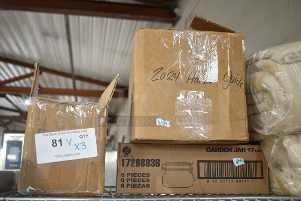 3 BRAND NEW SCRATCH AND DENT! Items Including Libbey 17208836 17 oz. Garden Jar with Clamp Lid - 6/Case, Steelite 7064MM201 Square Bowl, Tongs; 9224781240, 9224781230, 9224781250. 3 Times Your Bid!  - Image 2 of 9