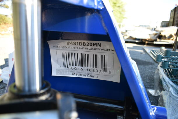 BRAND NEW SCRATCH AND DENT! Lavex 481DB20MN 17" x 35 1/2" Manual Pallet Jack - 4,400 lb. Capacity - Image 7 of 7