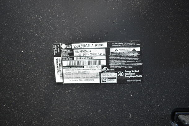LG 55UK6500AUA 55" Television. 100-240 Volts, 1 Phase. Buyer Must Pick Up - We Will Not Ship This Item. Tested and Does Not Power On - Image 8 of 8