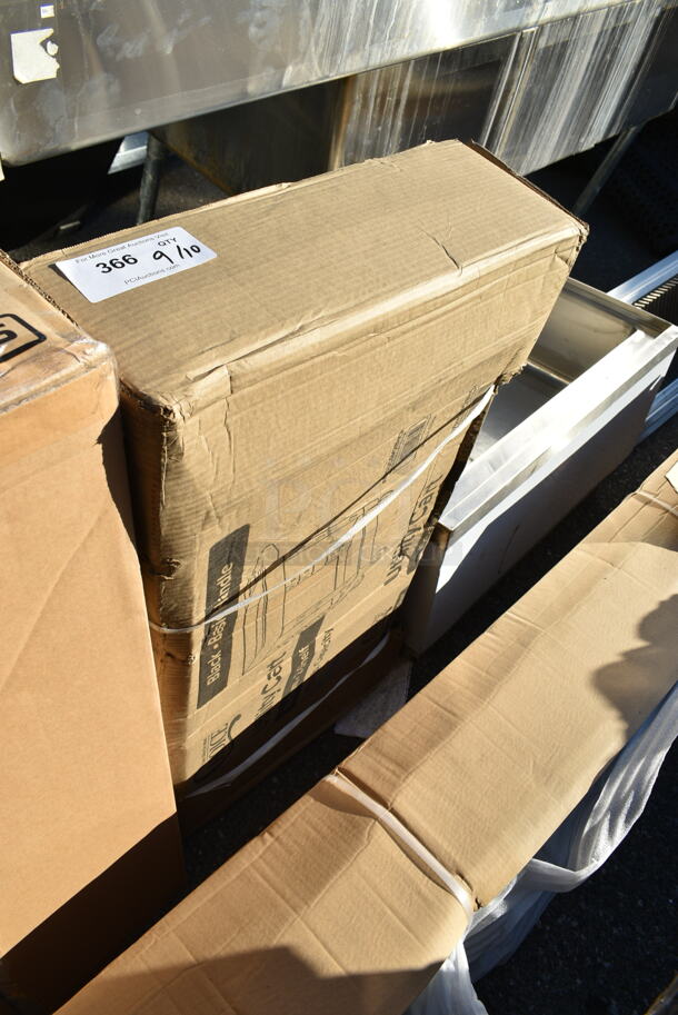 BRAND NEW SCRATCH AND DENT! Choice 475UCSM2BHCH Medium Black 2-Shelf Utility Cart - 34 1/2" x 16 1/2" x 32 1/2". May Be Missing Pieces.  - Image 2 of 3