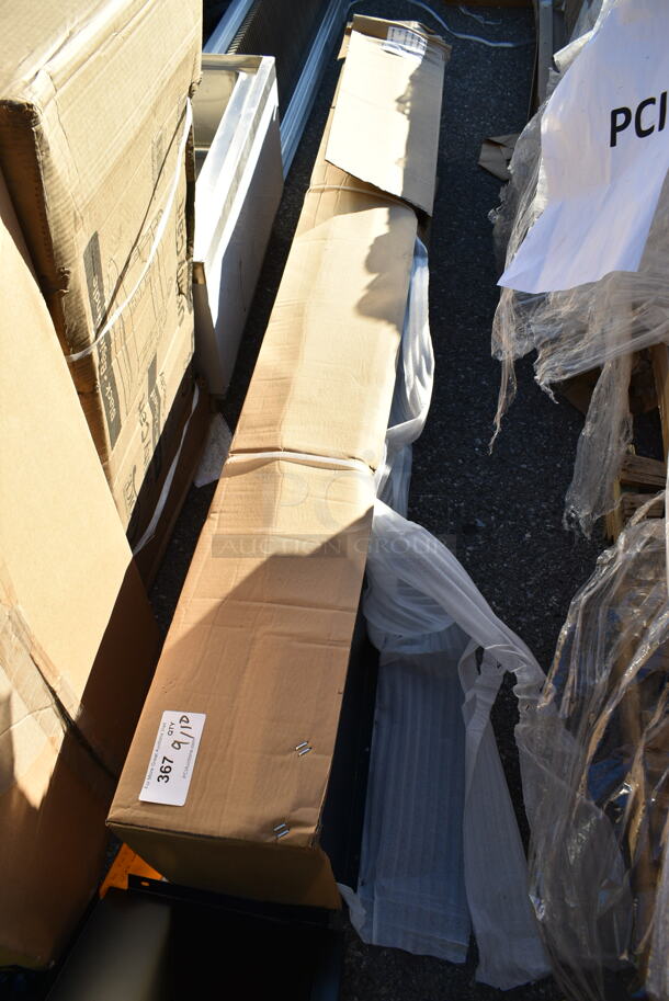 BRAND NEW SCRATCH AND DENT! Regency 600LC32122KK Space Solutions Black 36" x 12" x 78" 3 Wide, 2 Tier Locker - Unassembled. May Be Missing Pieces.  - Image 2 of 3