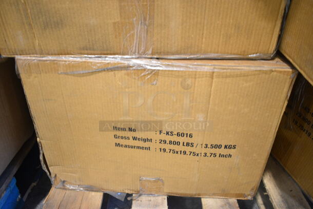 PALLET LOT of 18 BRAND NEW Boxes Including 4 Box Winco ALSB40 40 Qt. Aluminum Stock Pot Steamer Basket, 4 Box F-KS-6016 9 Piece Ss Kitchen Utensils Set, Winco LDI-20SH 2 oz Ladle, 2 Lancaster Table & Seating 3493048TBA 30" x 48" Rectangular Reversible White Birch / Ash Laminated Table Top. 18 Times Your Bid! - Image 6 of 12
