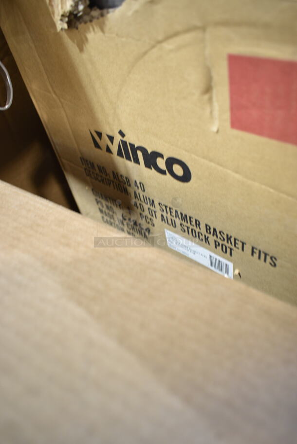 PALLET LOT of 18 BRAND NEW Boxes Including 4 Box Winco ALSB40 40 Qt. Aluminum Stock Pot Steamer Basket, 4 Box F-KS-6016 9 Piece Ss Kitchen Utensils Set, Winco LDI-20SH 2 oz Ladle, 2 Lancaster Table & Seating 3493048TBA 30" x 48" Rectangular Reversible White Birch / Ash Laminated Table Top. 18 Times Your Bid! - Image 10 of 12