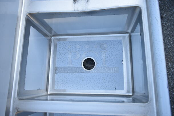 BRAND NEW SCRATCH AND DENT! Regency 600S31824224 Stainless Steel Commercial 3 Bay Sink w/ Dual Drain Boards. No Legs. Bays 18x23x14. Drain Boards 22.5x25.5. - Image 6 of 10