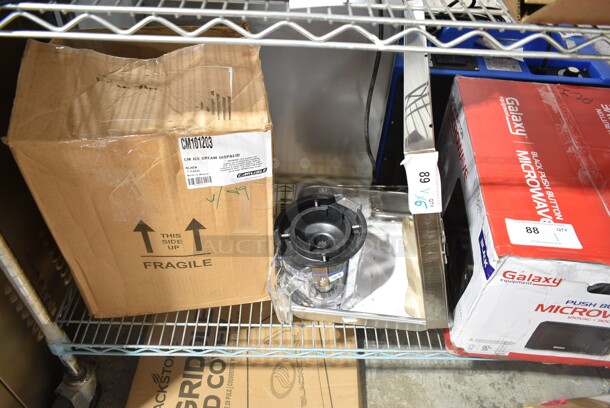 6 BRAND NEW SCRATCH AND DENT! Items Including Stainless Steel Grease Hood Filter, Blender Pitcher, Carlisle CM101203 Black 3 Gallon Coldmaster Ice Cream Cold Crock with Lid, Winco APM-10 10 Cut Pie and Cake Marker, Winco CBR-WT Cutting Board Brush White, Winco SPTT2 2/3 Steam Pans. 6 Times Your Bid! - Image 1 of 8