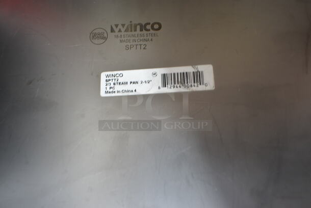 6 BRAND NEW SCRATCH AND DENT! Items Including Stainless Steel Grease Hood Filter, Blender Pitcher, Carlisle CM101203 Black 3 Gallon Coldmaster Ice Cream Cold Crock with Lid, Winco APM-10 10 Cut Pie and Cake Marker, Winco CBR-WT Cutting Board Brush White, Winco SPTT2 2/3 Steam Pans. 6 Times Your Bid! - Image 8 of 8