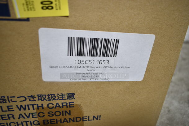 BRAND NEW SCRATCH AND DENT! Epson C31C514653 TM-U220B Impact mPOS Receipt / Kitchen Printer - Image 3 of 3