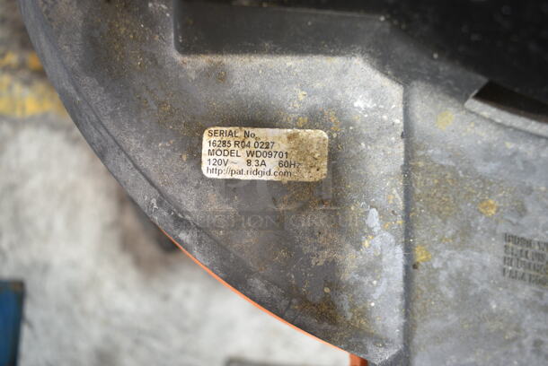 Rigid Orange and Black Poly Shop Vac Wet Dry Vacuum. Tested and Working! - Image 7 of 7