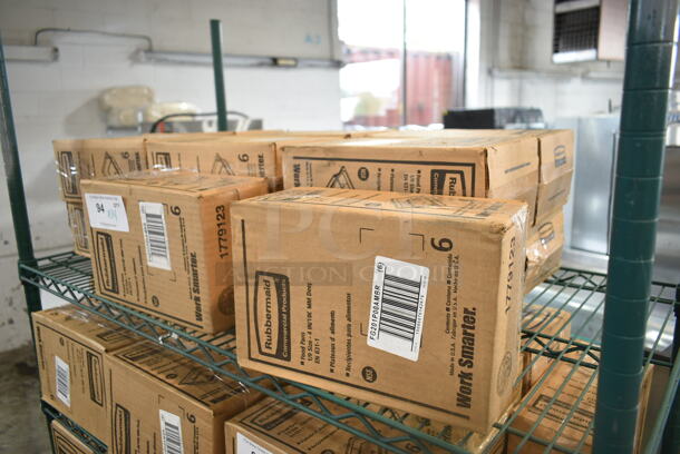 14 Boxes of 6 BRAND NEW! Rubbermaid FG201P00AMBR Amber Poly 1/9 Size Drop In Bins. 1/9x4. 14 Times Your Bid! - Image 2 of 5