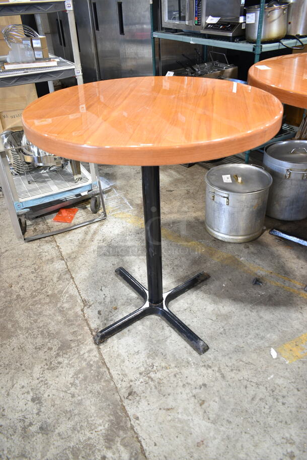 2 Round Bar Height Table on Black Metal Base. 48x48x42, 36x36x42. 2 Times Your Bid! - Image 2 of 8