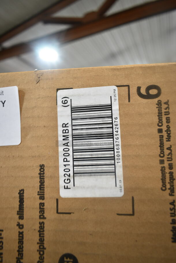 14 Boxes of 6 BRAND NEW! Rubbermaid FG201P00AMBR Amber Poly 1/9 Size Drop In Bins. 1/9x4. 14 Times Your Bid! - Image 4 of 5