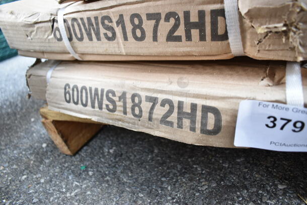 BRAND NEW SCRATCH AND DENT! Regency 600WS1872HD 16 Gauge Stainless Steel 18" x 72" Heavy-Duty Wall Shelf. May Be Missing Pieces.   - Image 3 of 3