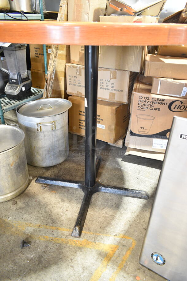 2 Round Bar Height Table on Black Metal Base. 48x48x42, 36x36x42. 2 Times Your Bid! - Image 8 of 8
