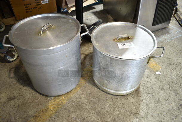 2 Metal Stock Pot w/ Lid. 21x17x18, 20x17x16. 2 Times Your Bid! - Image 1 of 7