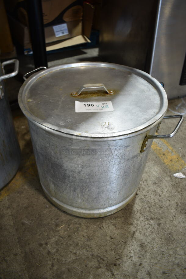 2 Metal Stock Pot w/ Lid. 21x17x18, 20x17x16. 2 Times Your Bid! - Image 2 of 7