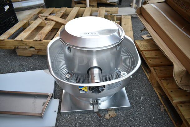 BRAND NEW SCRATCH AND DENT! Canarm ALX120-UD-EC 12 1/4" Variable Speed Upblast Direct Drive Aluminum Exhauster ALX120-UD050EC - 1548 CFM, 1800 RPM, 120/240V, 1 Phase - Image 2 of 6