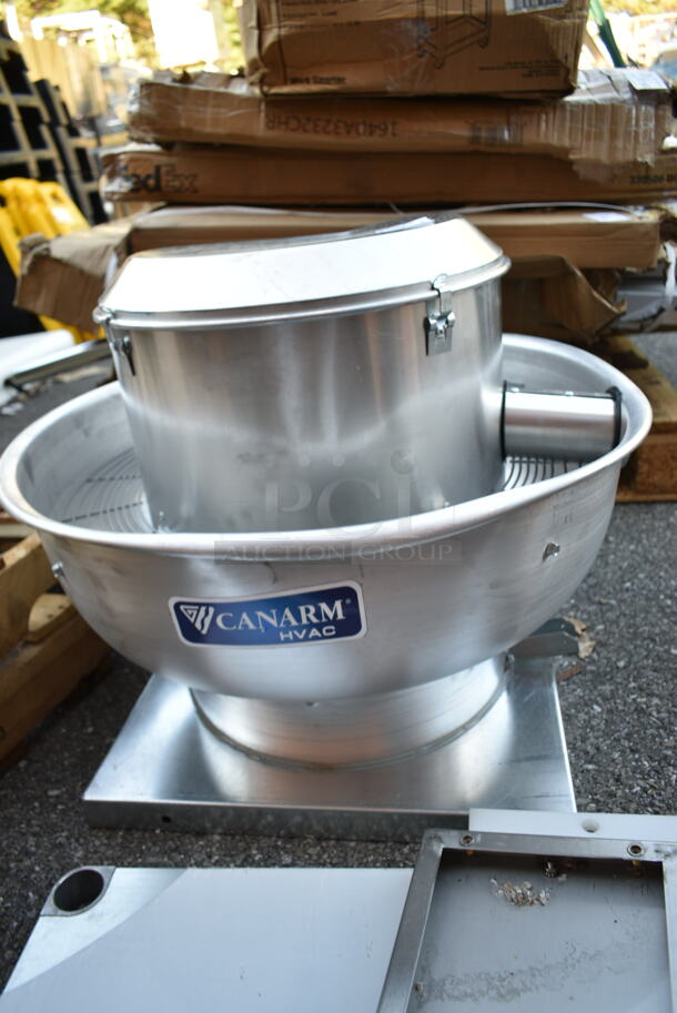 BRAND NEW SCRATCH AND DENT! Canarm ALX120-UD-EC 12 1/4" Variable Speed Upblast Direct Drive Aluminum Exhauster ALX120-UD050EC - 1548 CFM, 1800 RPM, 120/240V, 1 Phase - Image 5 of 6