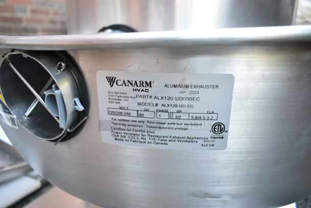 BRAND NEW SCRATCH AND DENT! Canarm ALX120-UD-EC 12 1/4" Variable Speed Upblast Direct Drive Aluminum Exhauster ALX120-UD050EC - 1548 CFM, 1800 RPM, 120/240V, 1 Phase - Image 6 of 6