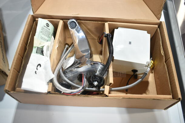 2 BRAND NEW SCRATCH AND DENT! Items Including American Standard 6540178.002 Monterrey 1.5 GPM Deck-Mount Widespread Lavatory Faucet with 8" Centers, Rigid / Swivel Gooseneck Spout, and Wrist Blade Handles and American Standard 6055205.002 Innsbrook Selectronic 0.5 GPM Deck-Mount Battery-Operated Touchless Lavatory Faucet. 2 Times Your Bid!  - Image 6 of 8