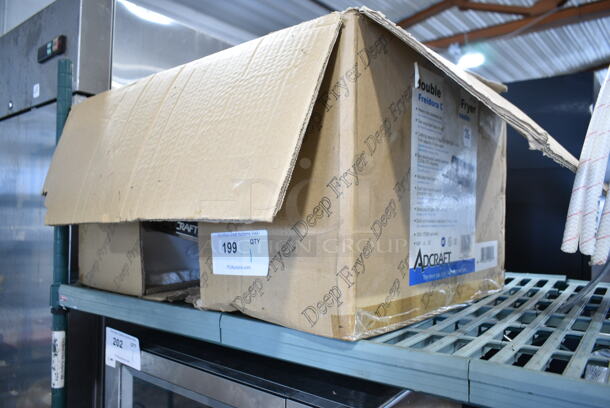 BRAND NEW SCRATCH AND DENT! Adcraft Stainless Steel Countertop 2 Bay Fryer.  - Image 2 of 6