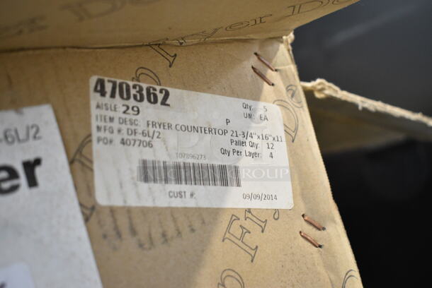 BRAND NEW SCRATCH AND DENT! Adcraft Stainless Steel Countertop 2 Bay Fryer.  - Image 6 of 6