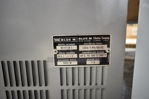Blue M OV-472A-2 Metal Commercial Stabil-Therm Oven. 120 Volts, 1 Phase. Tested and Working! - Image 7 of 7