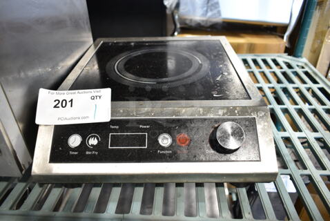 ICO-1800 Stainless Steel Countertop Single Burner Induction Range. 110 Volts, 1 Phase. 