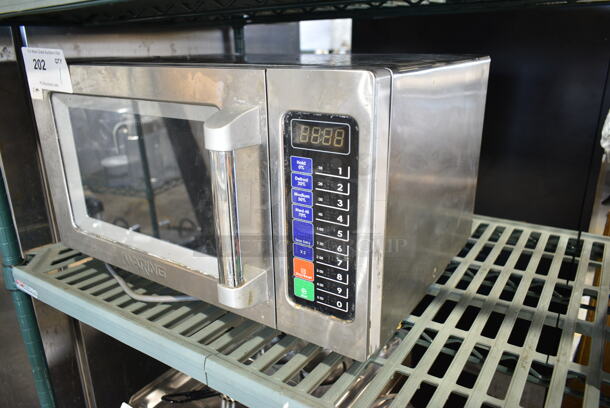 Waring WMO90 Stainless Steel Commercial Countertop Microwave Oven. 120 Volts, 1 Phase.  - Image 2 of 5