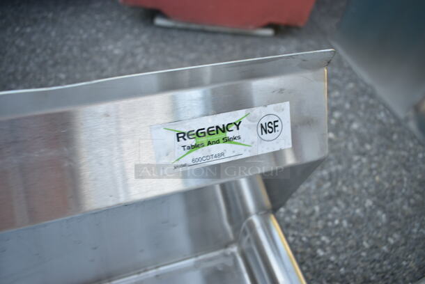 BRAND NEW SCRATCH AND DENT! Regency 600CDT48R 16 Gauge 4' Clean Dish Table - Right Drainboard. No Legs.  - Image 4 of 4