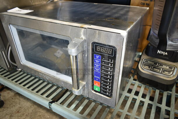 Waring WMO90 Stainless Steel Commercial Countertop Microwave Oven. 120 Volts, 1 Phase.  - Image 2 of 5
