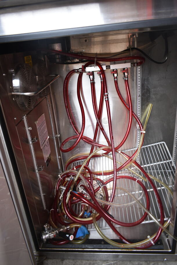 Glastender BB84-L1-BS(LRR) 84" Black Solid Door Direct Draw Kegerator w/ Couplers. 115 Volts, 1 Phase. Tested and Working! - Image 8 of 12