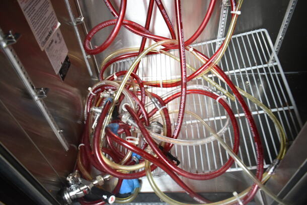 Glastender BB84-L1-BS(LRR) 84" Black Solid Door Direct Draw Kegerator w/ Couplers. 115 Volts, 1 Phase. Tested and Working! - Image 10 of 12