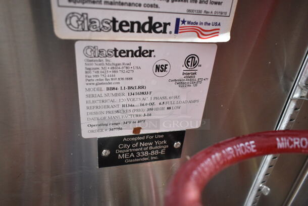 Glastender BB84-L1-BS(LRR) 84" Black Solid Door Direct Draw Kegerator w/ Couplers. 115 Volts, 1 Phase. Tested and Working! - Image 12 of 12