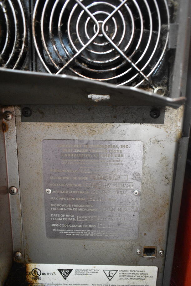 2014 Turbochef NGO Metal Commercial Countertop Electric Powered Rapid Cook Oven. 208/240 Volts, 1 Phase.  - Image 8 of 9