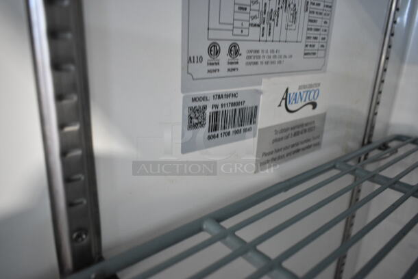 Avantco 178A19FHC Stainless Steel Commercial Single Door Reach In Freezer w/ Poly Coated Racks on Commercial Casters. 115 Volts, 1 Phase. Tested and Working! - Image 4 of 4